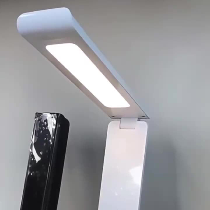 Modern Minimalist Rectangle Trapezoid Foldable ABS PC LED Table Lamp For Bedroom