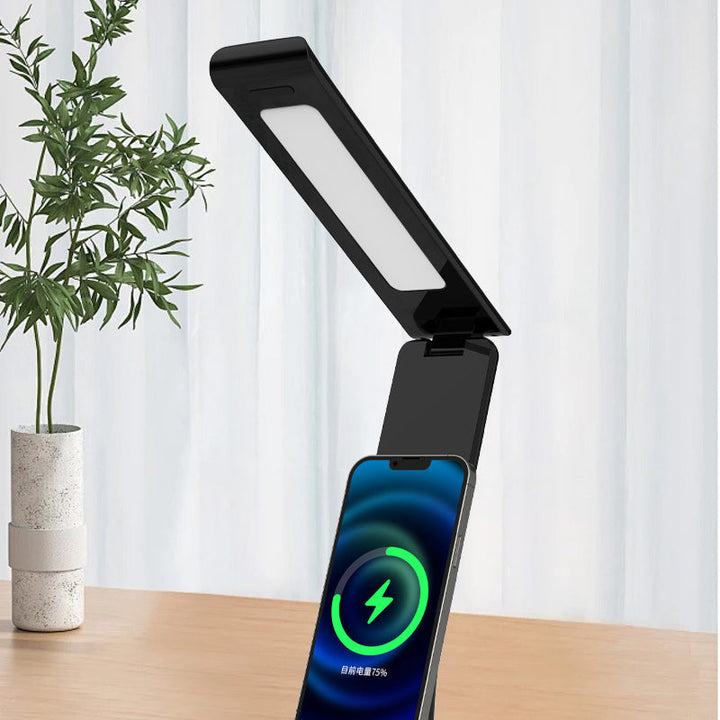Modern Minimalist Rectangle Trapezoid Foldable ABS PC LED Table Lamp For Bedroom
