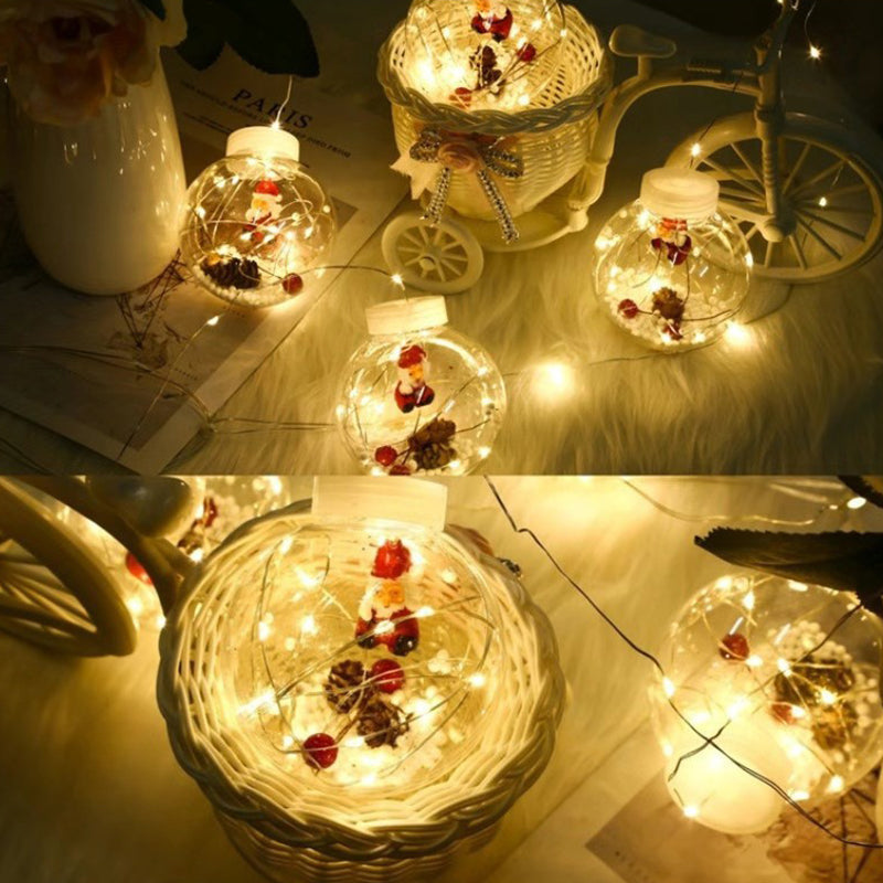 Contemporary Creative Christmas Tree Snowman LED Decoration String Lights For Living Room