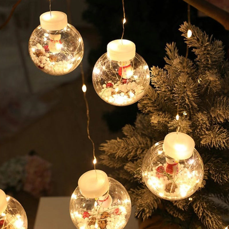 Contemporary Creative Christmas Tree Snowman LED Decoration String Lights For Living Room
