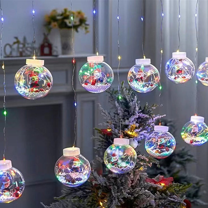 Contemporary Creative Christmas Tree Snowman LED Decoration String Lights For Living Room