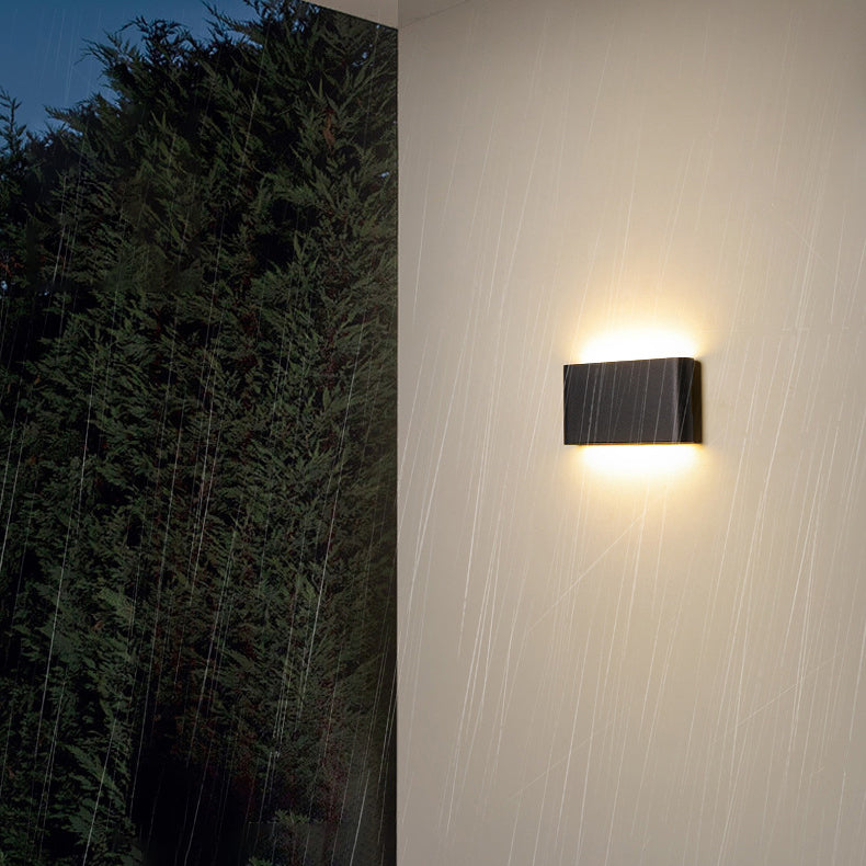 Modern Minimalist Waterproof Rectangle Aluminum LED Outdoor Wall Sconce Lamp For Outdoor Patio