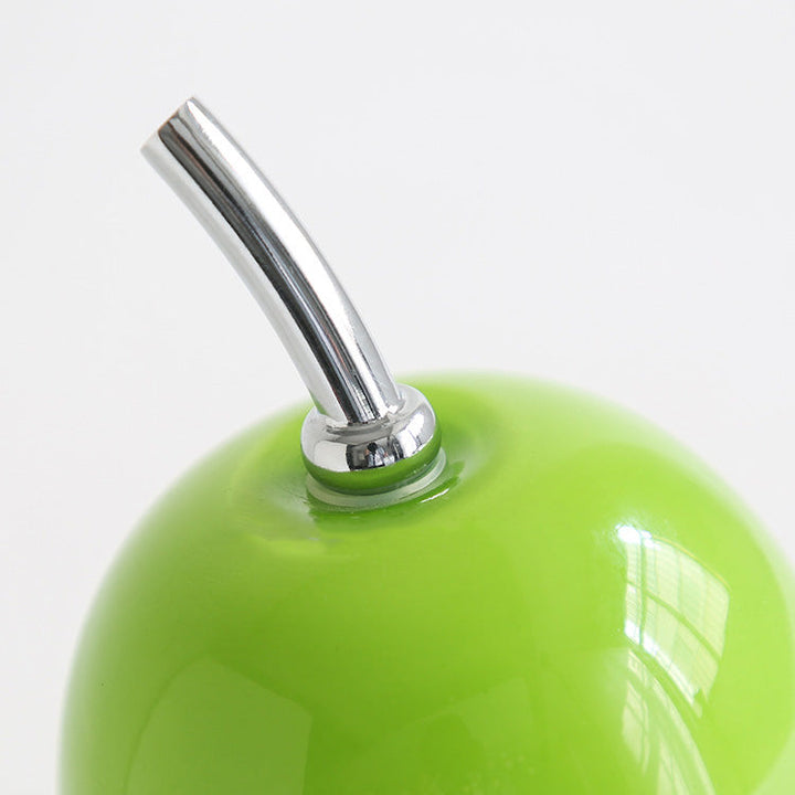 Contemporary Scandinavian Pear Glass Shade Iron USB Rechargeable LED Table Lamp For Bedroom