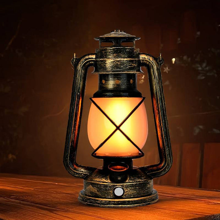 Traditional Vintage USB Horse Lamp Lantern Round ABS LED Table Lamp For Living Room