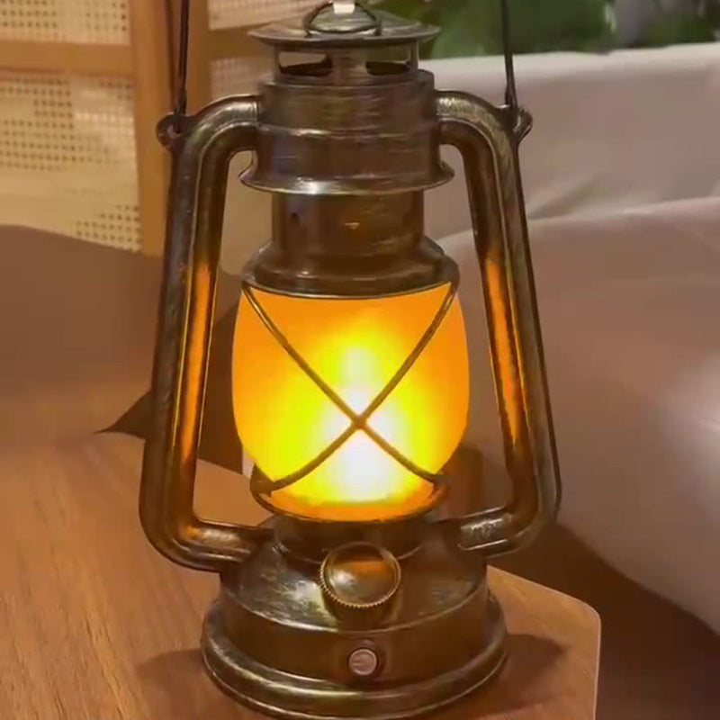 Traditional Vintage USB Horse Lamp Lantern Round ABS LED Table Lamp For Living Room