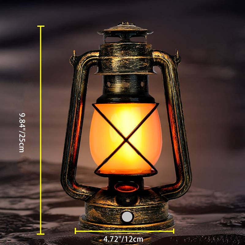 Traditional Vintage USB Horse Lamp Lantern Round ABS LED Table Lamp For Living Room