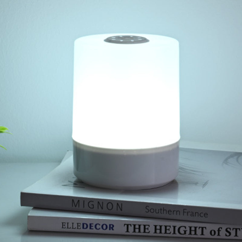 Modern Minimalist USB Round Cylinder ABS LED Table Lamp For Bedroom