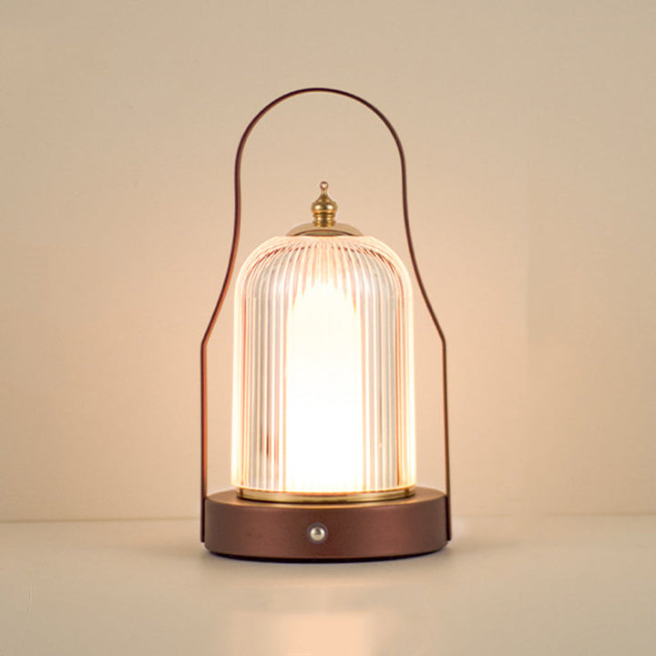 Contemporary Creative Cylinder Round Ball Mountain Shape Round Base Iron Acrylic LED Table Lamp For Bedroom