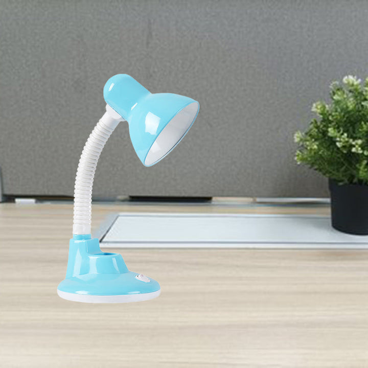 Contemporary Scandinavian Pen Holder Round Cone Plastic 1-Light Table Lamp For Bedroom