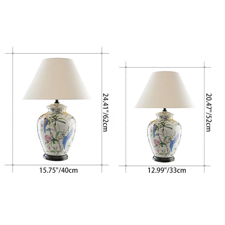 Traditional Rustic Copper &amp; Ceramic Table Lamp for Bedroom | Havora Designer Lighting