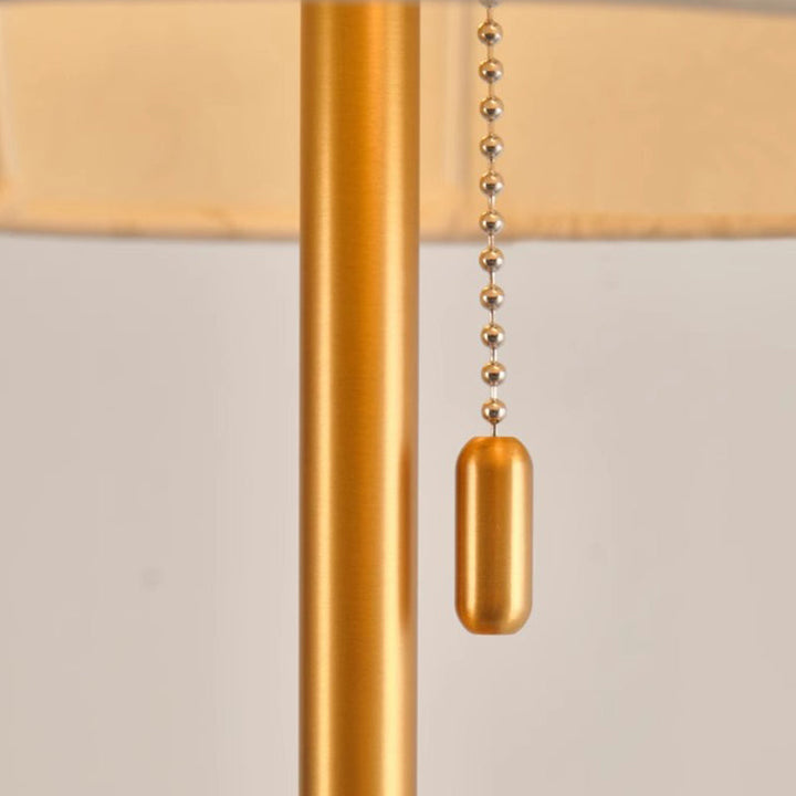 French Dome Table Lamp – 1-Light Ash Wood &amp; Metal Base with Fabric Shade for Bedroom