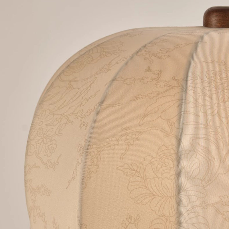 French Dome Table Lamp – 1-Light Ash Wood &amp; Metal Base with Fabric Shade for Bedroom