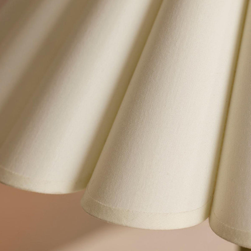 Traditional Vintage Cone Solid Wood Fabric 1-Light Table Lamp For Bedroom