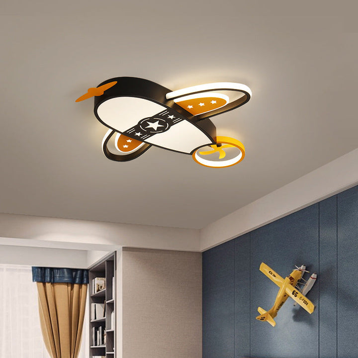 Modern Eclectic Kids Airplane Acrylic LED Flush Mount Ceiling Light For Bedroom