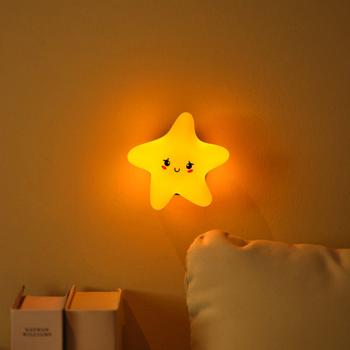 Contemporary Creative Silicone ABS Star Moon Cloud Kids USB Charging LED Table Lamp Night Light With Magnetic Design For Bedroom