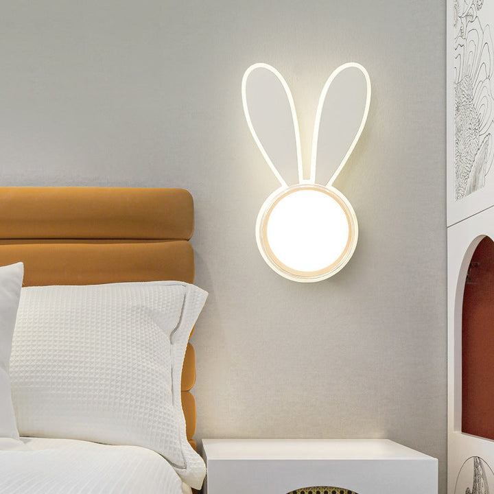 Modern Minimalist Kids Iron Acrylic Rabbit &amp; Dolphin LED Wall Sconce Lamp for Bedroom