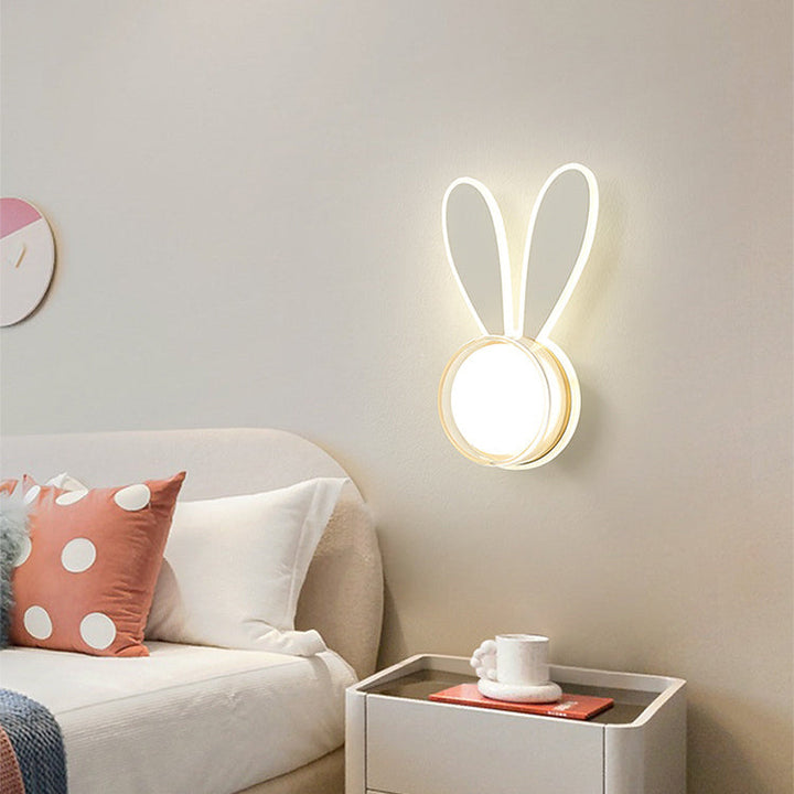 Modern Minimalist Kids Iron Acrylic Rabbit &amp; Dolphin LED Wall Sconce Lamp for Bedroom