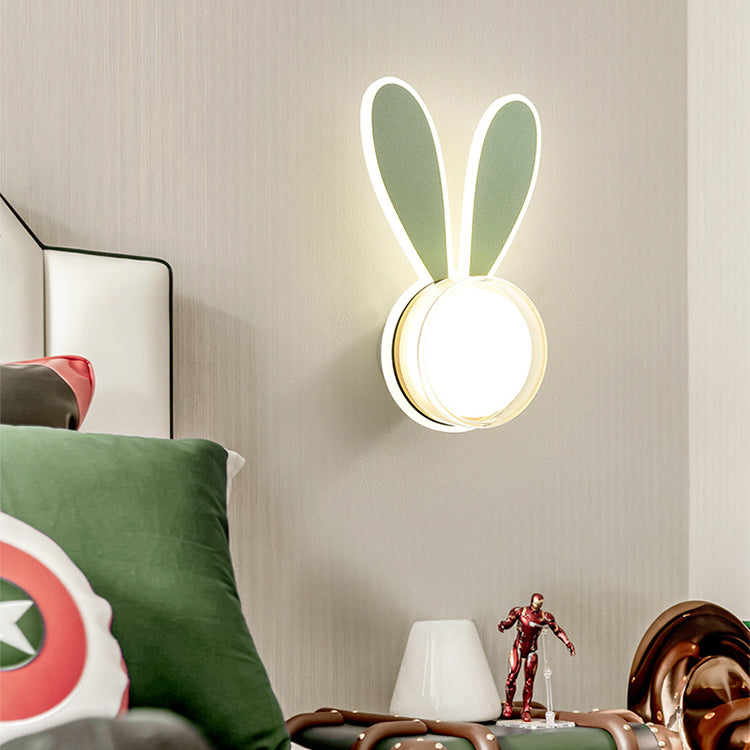 Modern Minimalist Kids Iron Acrylic Rabbit &amp; Dolphin LED Wall Sconce Lamp for Bedroom