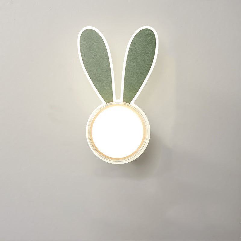 Modern Minimalist Kids Iron Acrylic Rabbit &amp; Dolphin LED Wall Sconce Lamp for Bedroom