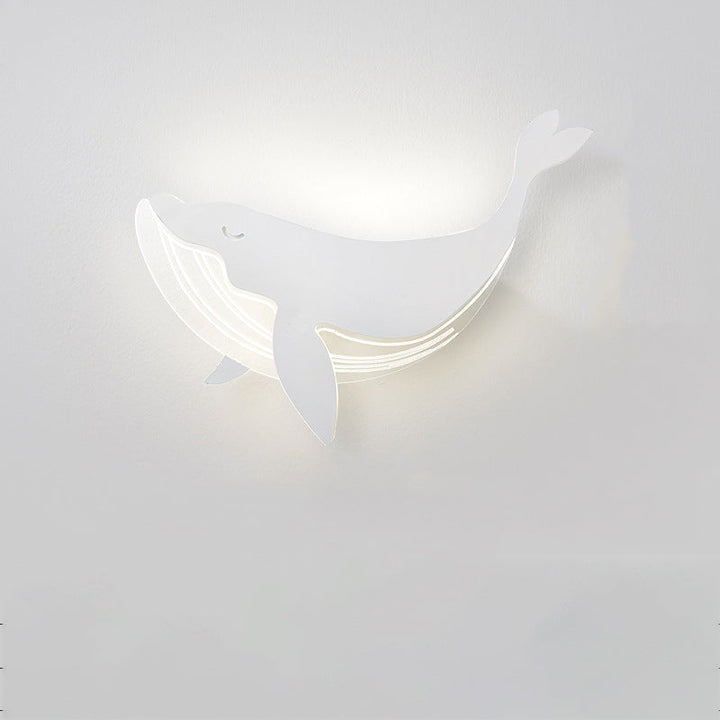 Modern Minimalist Kids Iron Acrylic Rabbit &amp; Dolphin LED Wall Sconce Lamp for Bedroom