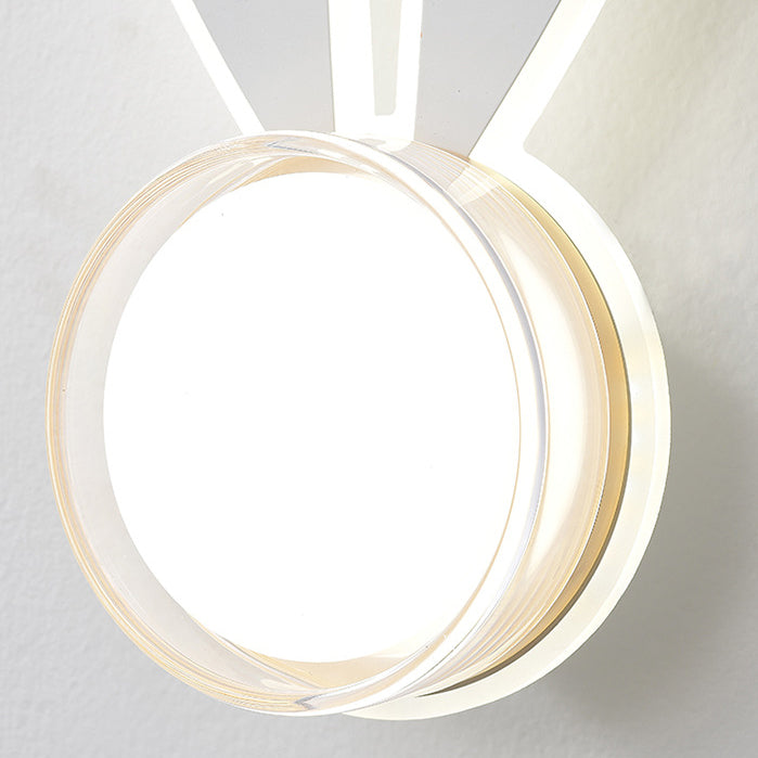 Modern Minimalist Kids Iron Acrylic Rabbit &amp; Dolphin LED Wall Sconce Lamp for Bedroom