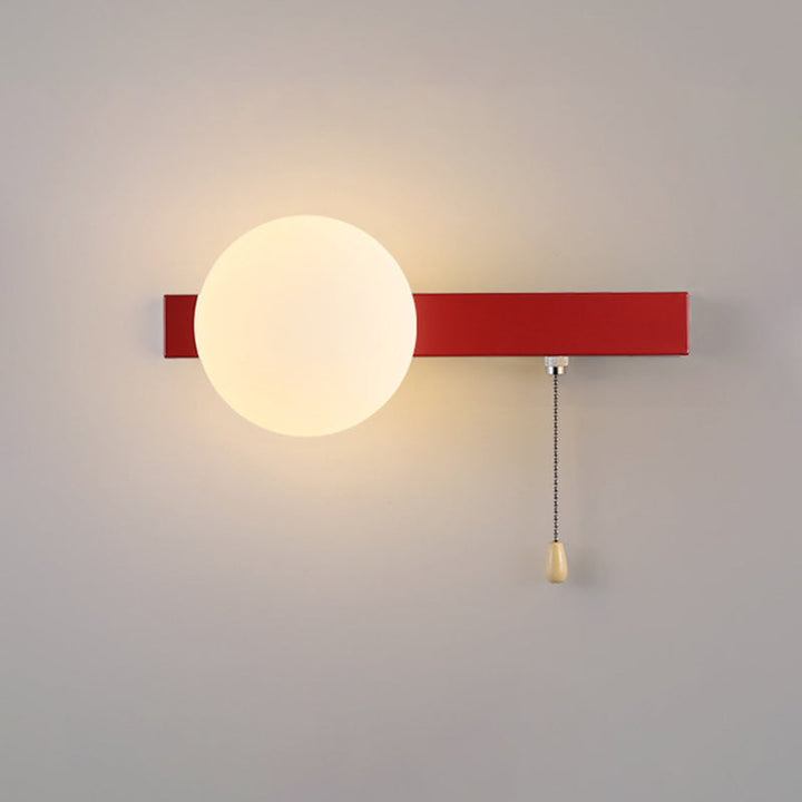 Modern Simplicity Geometry Iron Glass 1-Light Zipper Wall Sconce Lamp For Bedroom
