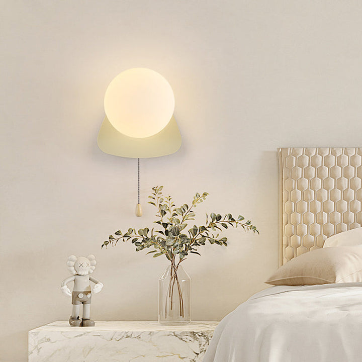 Modern Simplicity Geometry Iron Glass 1-Light Zipper Wall Sconce Lamp For Bedroom