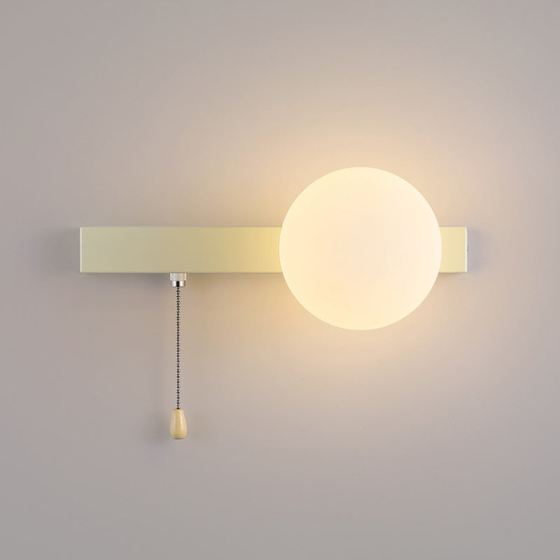Modern Simplicity Geometry Iron Glass 1-Light Zipper Wall Sconce Lamp For Bedroom