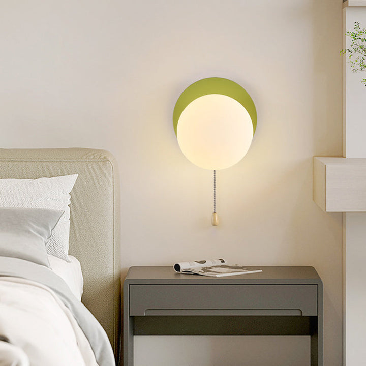 Modern Simplicity Geometry Iron Glass 1-Light Zipper Wall Sconce Lamp For Bedroom