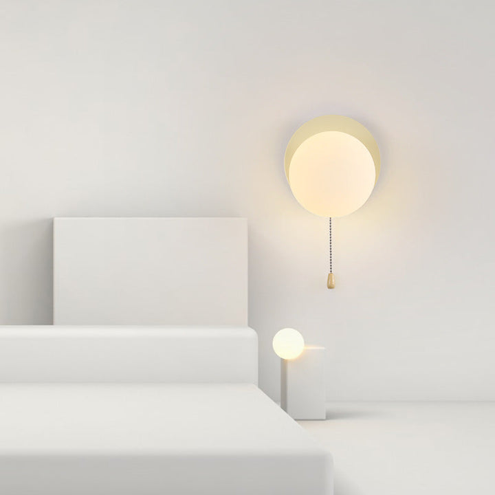 Modern Simplicity Geometry Iron Glass 1-Light Zipper Wall Sconce Lamp For Bedroom