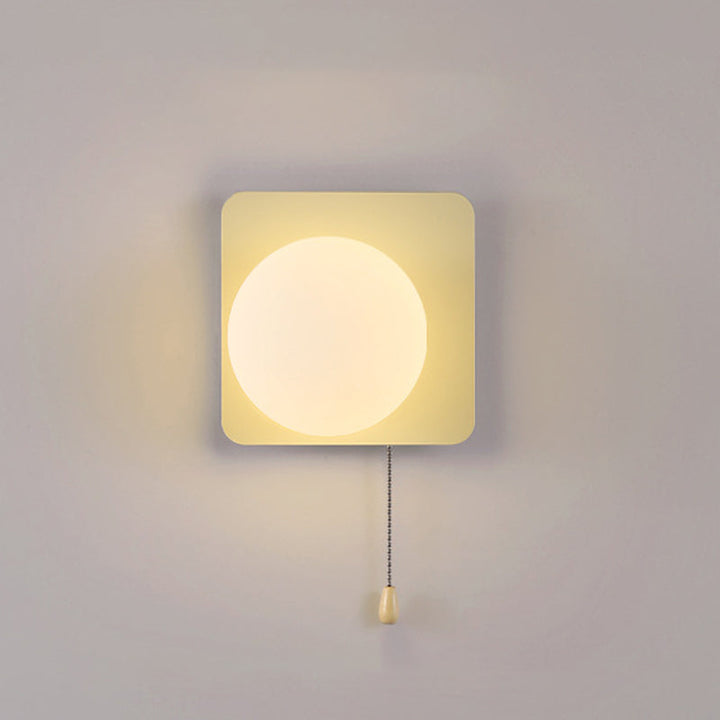 Modern Simplicity Geometry Iron Glass 1-Light Zipper Wall Sconce Lamp For Bedroom