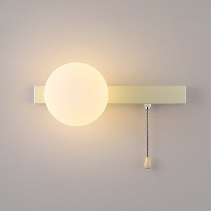 Modern Simplicity Geometry Iron Glass 1-Light Zipper Wall Sconce Lamp For Bedroom