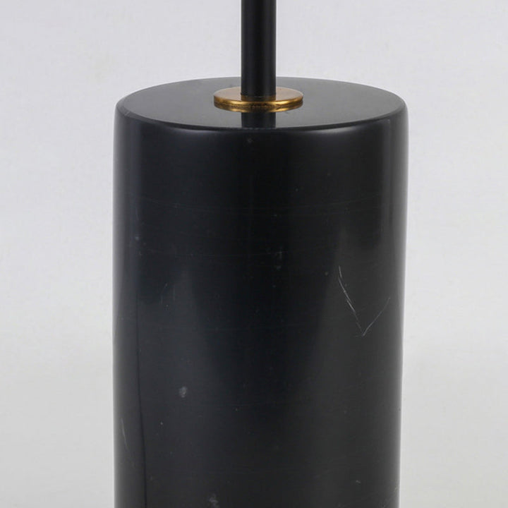 Modern Art Deco Geometric Iron Marble 1-Light Table Lamp For Study