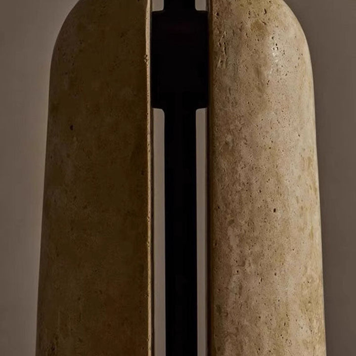Travertine &amp; Marble Table Lamp, Traditional Japanese Design for Bedroom | Havora Lighting