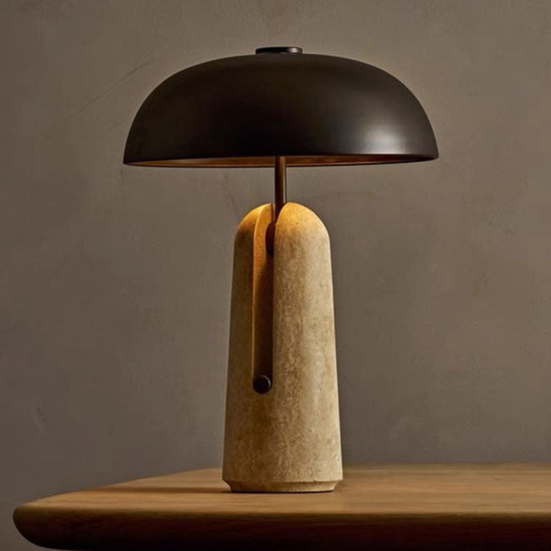 Travertine &amp; Marble Table Lamp, Traditional Japanese Design for Bedroom | Havora Lighting