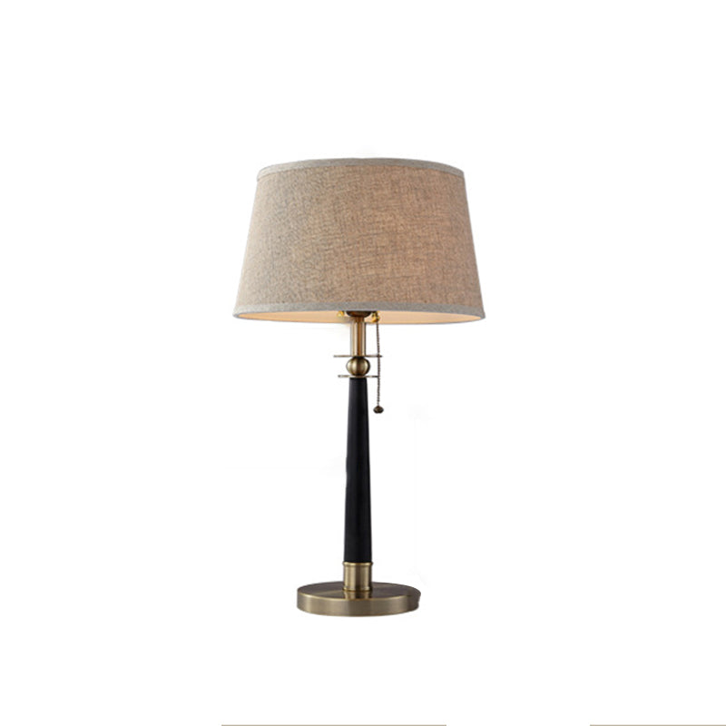 Contemporary Luxury Iron Fabric Round 1-Light Table Lamp For Bedroom