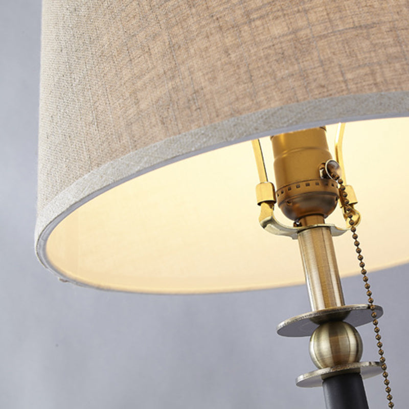 Contemporary Luxury Iron Fabric Round 1-Light Table Lamp For Bedroom