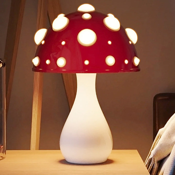 Modern Minimalist Mushroom PC Iron 1-Light Table Lamp For Living Room
