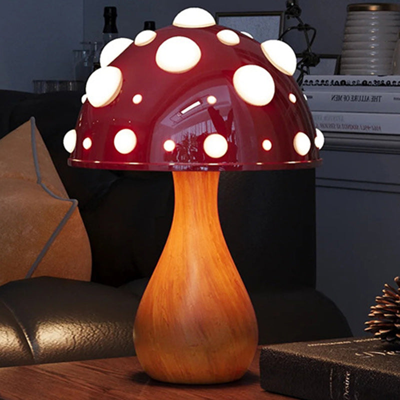 Modern Minimalist Mushroom PC Iron 1-Light Table Lamp For Living Room