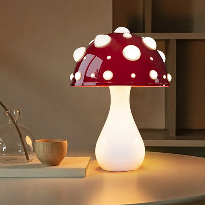 Modern Minimalist Mushroom PC Iron 1-Light Table Lamp For Living Room