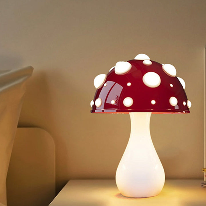 Modern Minimalist Mushroom PC Iron 1-Light Table Lamp For Living Room