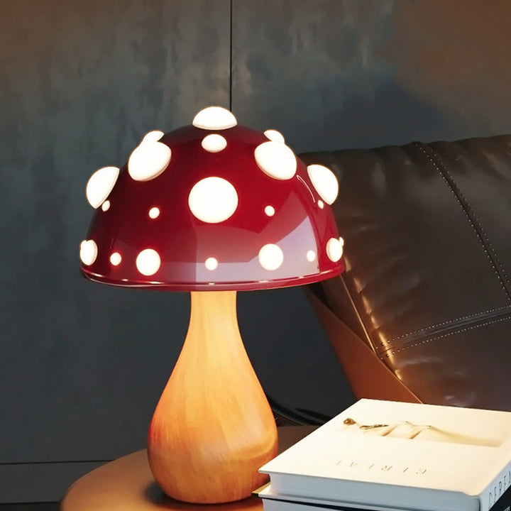 Modern Minimalist Mushroom PC Iron 1-Light Table Lamp For Living Room