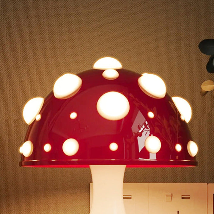 Modern Minimalist Mushroom PC Iron 1-Light Table Lamp For Living Room