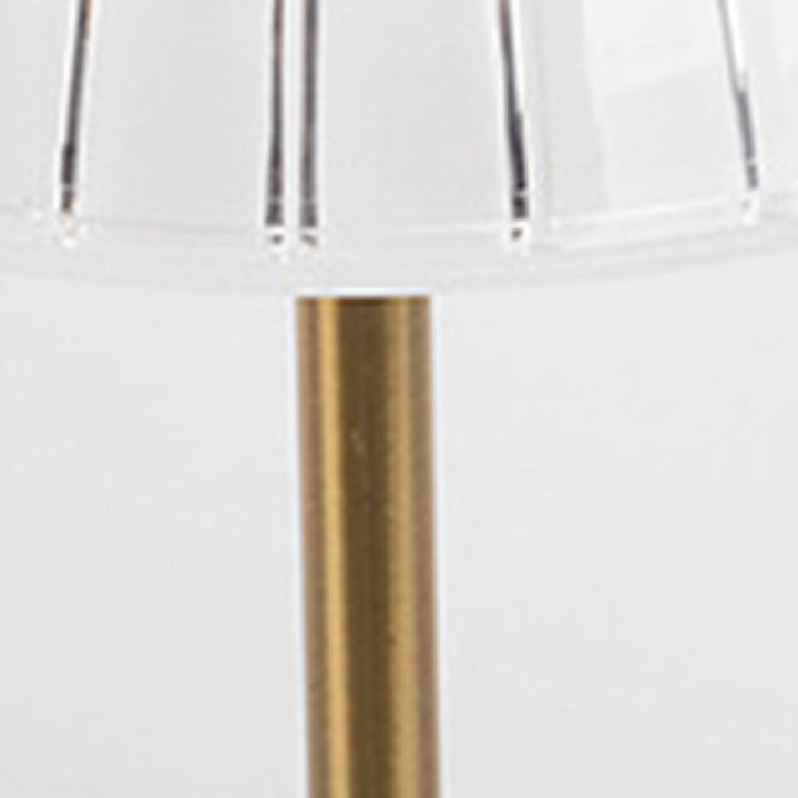 Modern Minimalist Round Half Cone PC Iron LED Table Lamp For Living Room