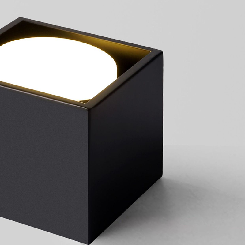 Modern Minimalist Iron Square Downlight 1/2/3/4-Light Flush Mount Ceiling Light For Living Room