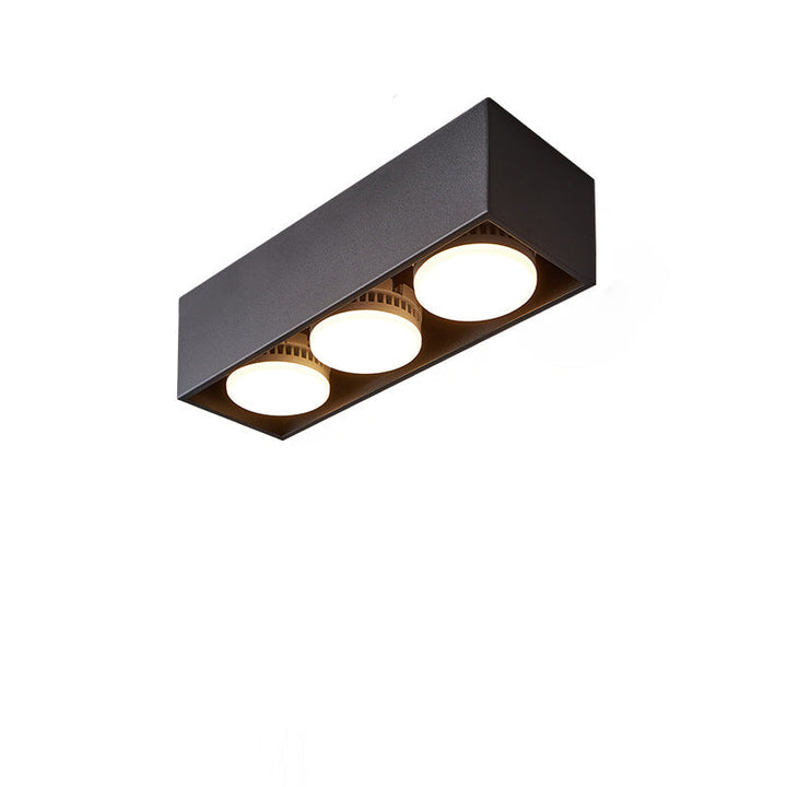 Modern Minimalist Iron Square Downlight 1/2/3/4-Light Flush Mount Ceiling Light For Living Room