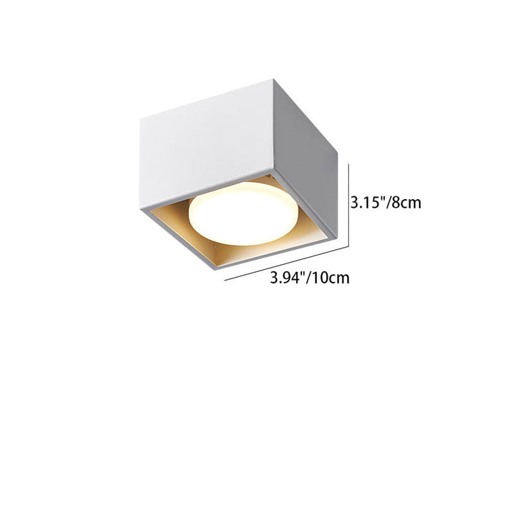 Modern Minimalist Iron Square Downlight 1/2/3/4-Light Flush Mount Ceiling Light For Living Room