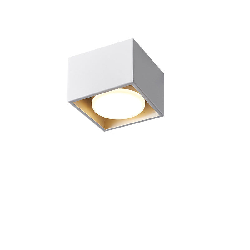 Modern Minimalist Iron Square Downlight 1/2/3/4-Light Flush Mount Ceiling Light For Living Room