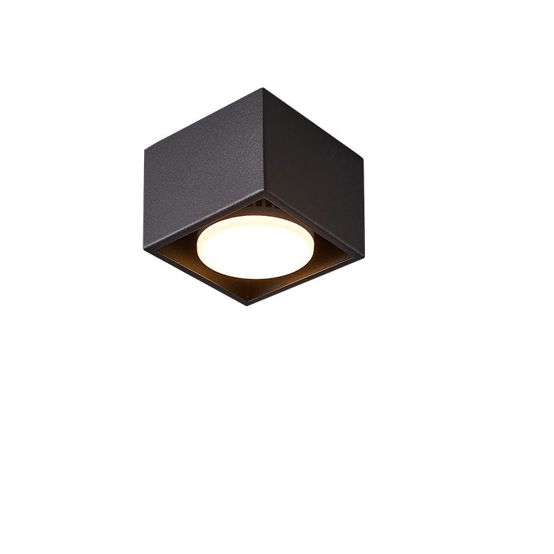 Modern Minimalist Iron Square Downlight 1/2/3/4-Light Flush Mount Ceiling Light For Living Room