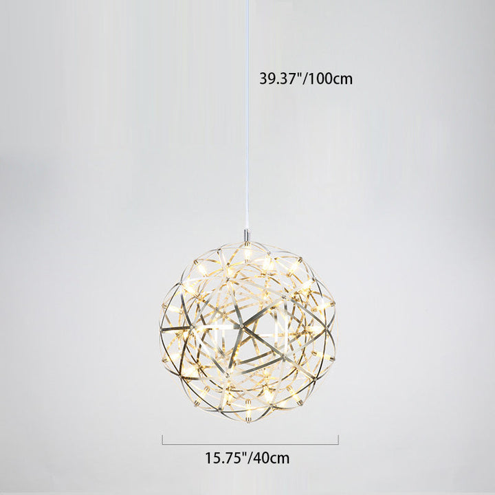 Contemporary Nordic Ball Dandelion Stainless Steel LED Pendant Light For Dining Room